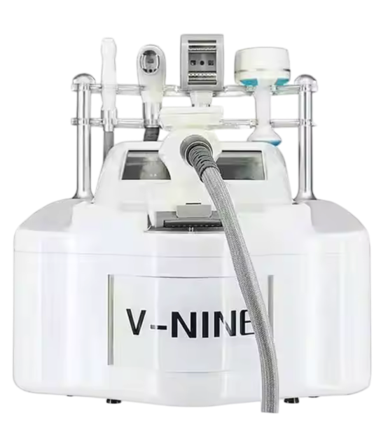 V Nine aparat 5in1 – specificatii tehnice vacuum radiofrecventa cavitatie LED role mecanice