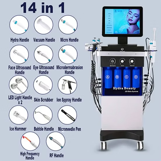 Combina Facială 14în1 – terapie LED și frecvență înaltă pentru tratamente antiacneice și anti-aging
