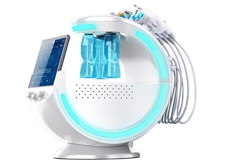 Ice Blue Combină Facială 7 în 1 – prezentare tehnologii integrate skin analyzer și hydrodermabraziune