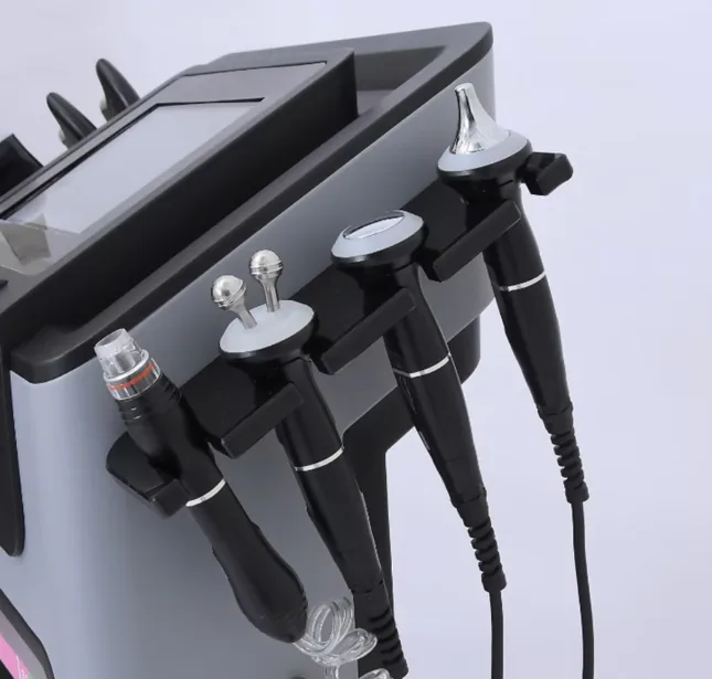 Facial Streamer 12 în 1 – specificații tehnice: vacuum 90KPa, radiofrecvență 5MHz, ultrasunete 1MHz, ecran touchscreen 15 inch